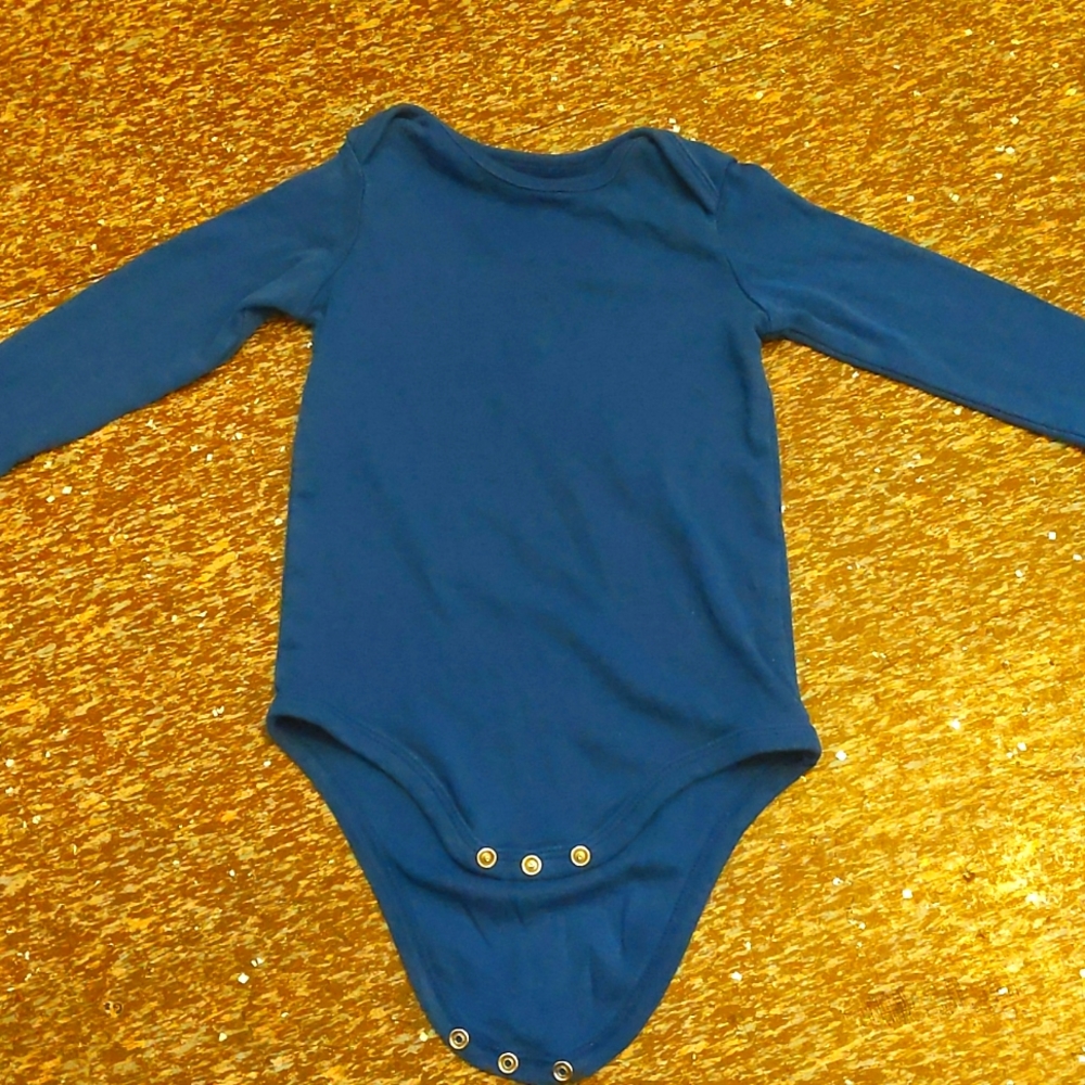 Primary.com cobalt blue long sleeve bodysuit, 18 months